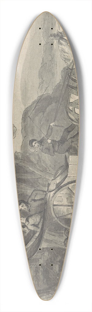 Isaac Weld - Canadian Calash or Marche-Donc 39.3 inch art pintail longboard deck