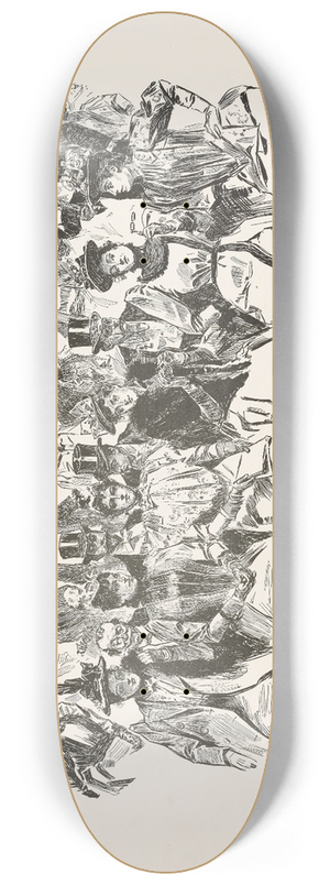 Charles Dana Gibson - The real exhibit at the horse show 8.25 inch art skate deck