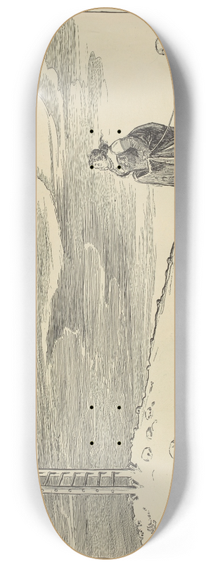 Charles Dana Gibson - The social ladder. 8.25 inch art skate deck