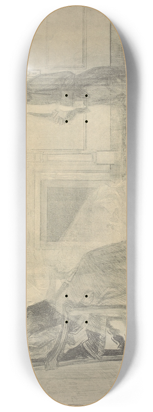 Charles Dana Gibson - The spinsters revery 8.25 inch art skate deck