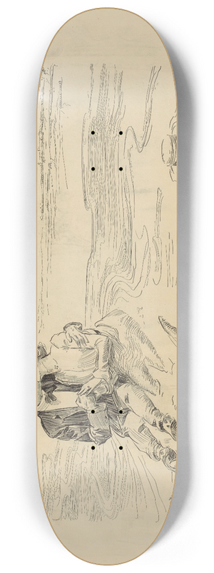 Charles Dana Gibson - The turning of the tide 8.25 inch art skate deck
