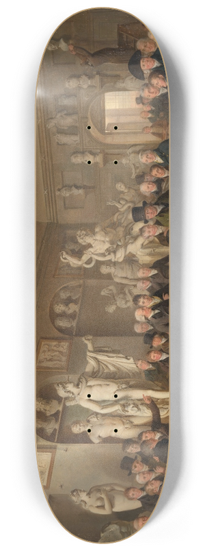 Adriaan de Lelie - The Sculpture Gallery of the Felix Meritis Society 8.25 inch art skate deck