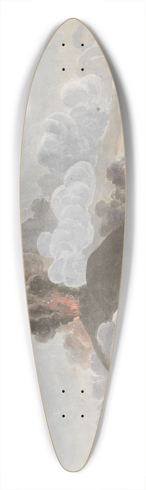 Isaac Weld - Vesuvius in Eruption. 39.3 inch art pintail longboard deck Isaac Weld - Vesuvius in Eruption. 39.3 inch art pintail longboard deck