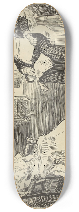 Charles Dana Gibson - Time for reflection 8.25 inch art skate deck