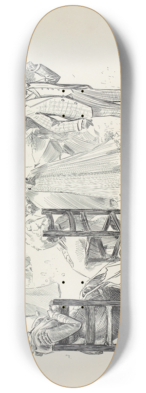 Charles Dana Gibson - To bachelors who wish to avoid competition 8.25 inch art skate deck
