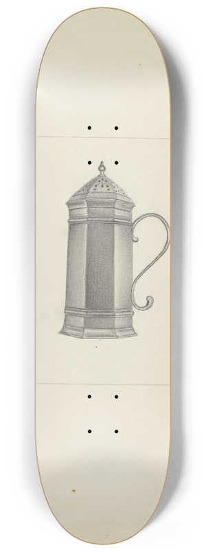 Aaron Fastovsky - Silver Salt Cellar 8.25 inch art skate deck