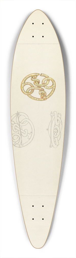 Isidore Steinberg - Gold Brooch 39.3 inch art pintail longboard deck