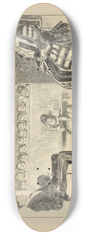 Charles Dana Gibson - Trial by jury 8.25 inch art skate deck