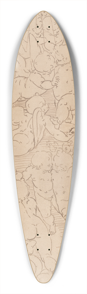 Italian 17th Century - A Group of Angels in Glory 39.3 inch art pintail longboard deck