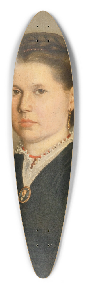 Italian School - Portrait Of A Woman 39.3 inch art pintail longboard deck