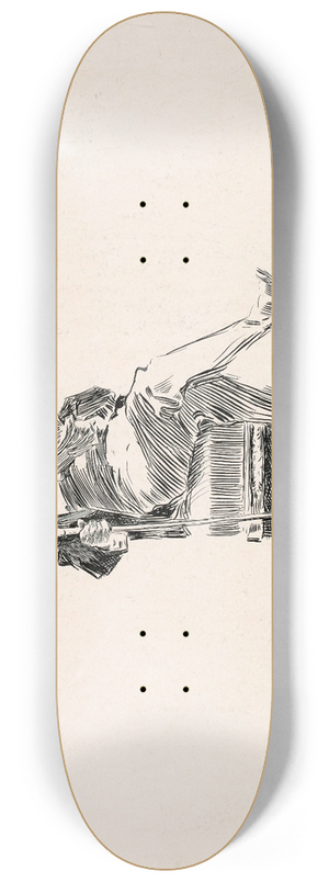 Charles Dana Gibson - Untitled 8.25 inch art skate deck