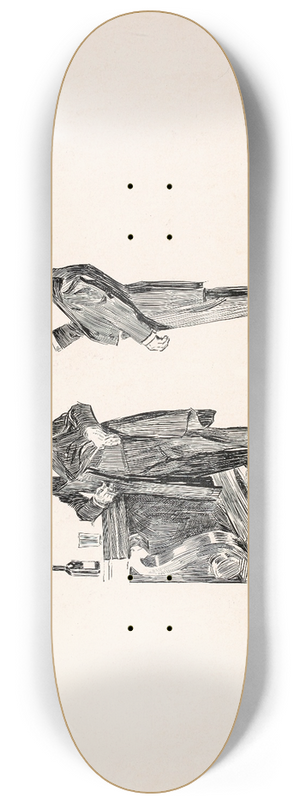 Charles Dana Gibson - Untitled 8.25 inch art skate deck