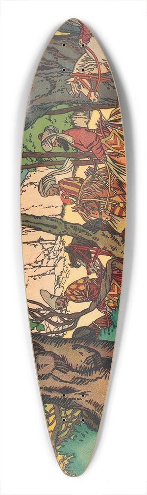 Ivan Bilibin - The hunt 39.3 inch art pintail longboard deck