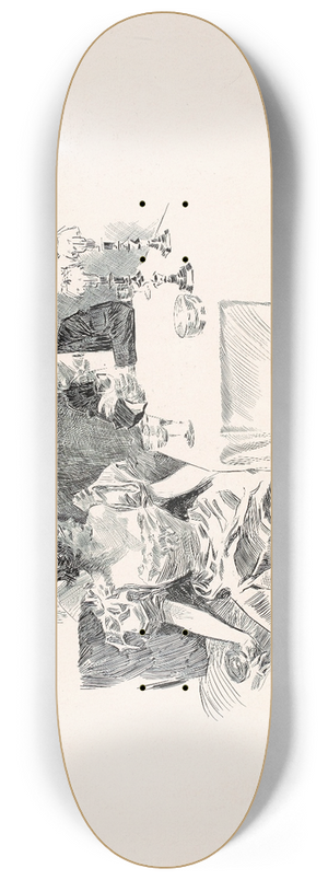 Charles Dana Gibson - Untitled 8.25 inch art skate deck