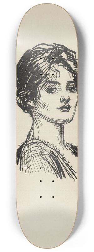 Charles Dana Gibson - Untitled 8.25 inch art skate deck