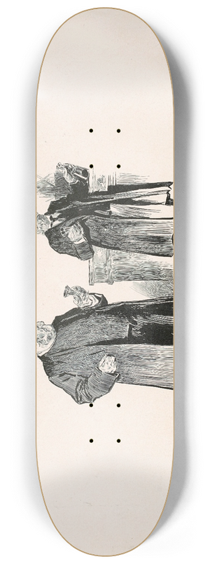 Charles Dana Gibson - Untitled 8.25 inch art skate deck