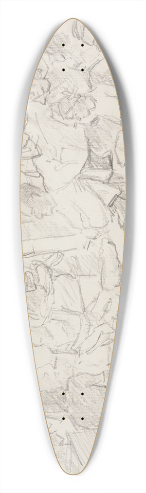 Ivan Ivanec - Ludzie siedzcy w schronie 39.3 inch art pintail longboard deck