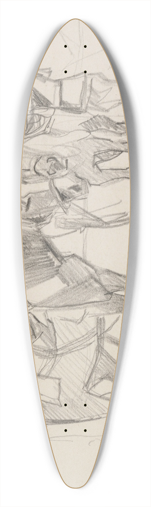Ivan Ivanec - onierz przy osiodanych koniach 39.3 inch art pintail longboard deck