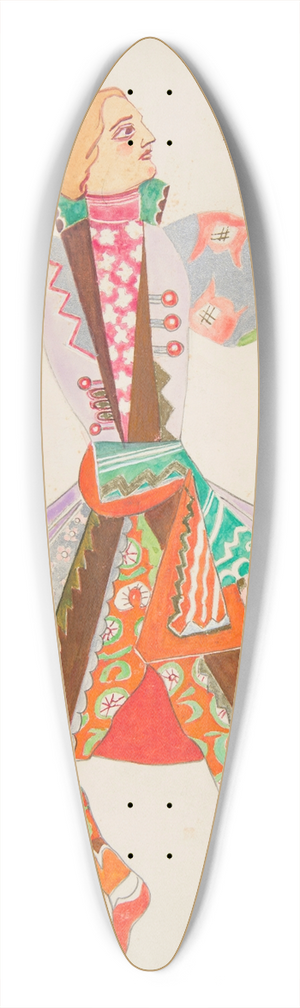 Ivan Ivanec - Tancerz w stroju wschodnim 39.3 inch art pintail longboard deck