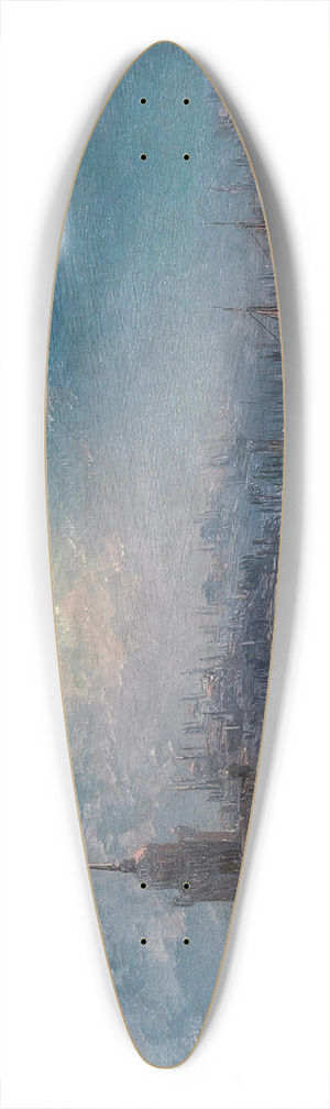 Ivan Konstantinovich Aivazovsky - A View of the Bosporus with the Hagia Sophia and the Maidens Tower in the Moonlight 39.3 inch art pintail longboard deck