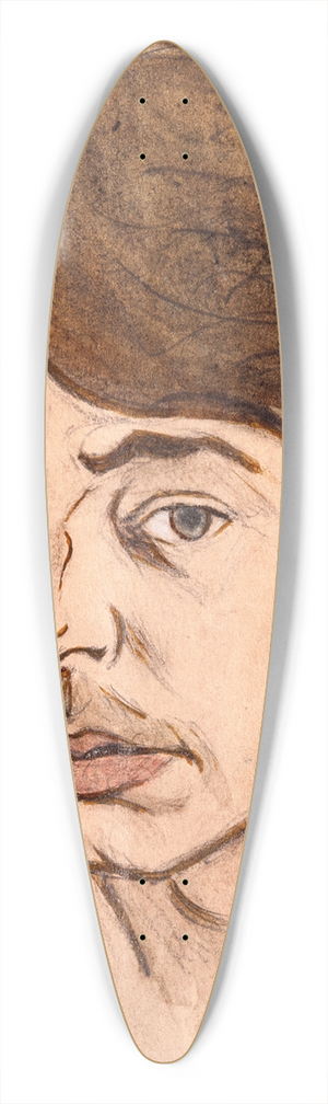 Ivar Arosenius - Self Portrait 39.3 inch art pintail longboard deck