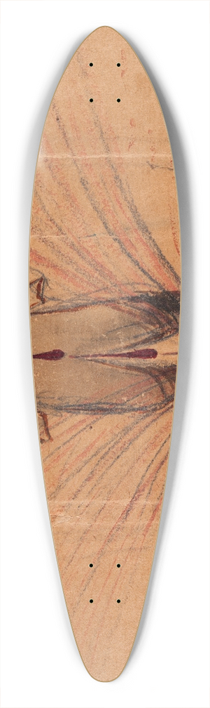 Ivar Arosenius - Self Portrait with Arrow in Bleeding Heart 39.3 inch art pintail longboard deck