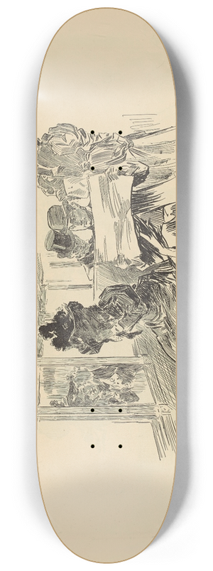 Charles Dana Gibson - Untitled 8.25 inch art skate deck