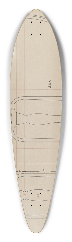 Jack Bochner - Drawing for Chair 39.3 inch art pintail longboard deck
