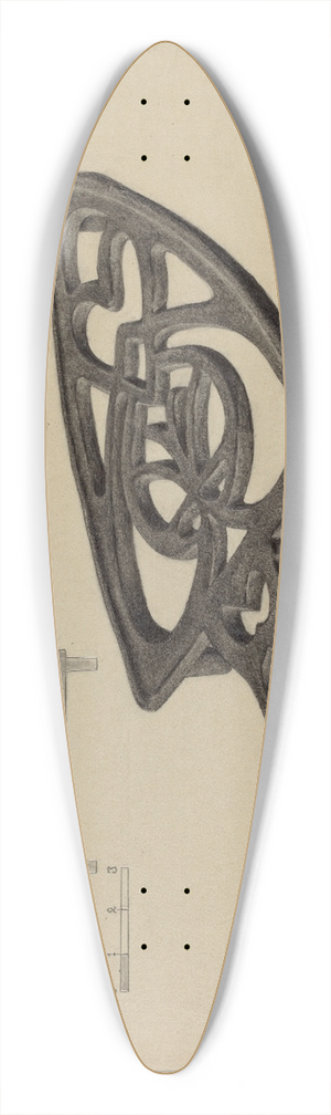 Jack Staloff - Pa. German Flat-iron Holder 39.3 inch art pintail longboard deck