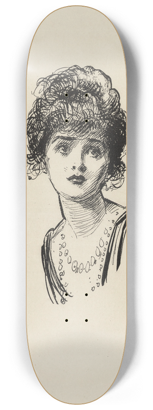 Charles Dana Gibson - Untitled 8.25 inch art skate deck