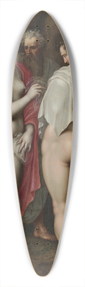 Jacob De Backer - Adam And Eve 39.3 inch art pintail longboard deck