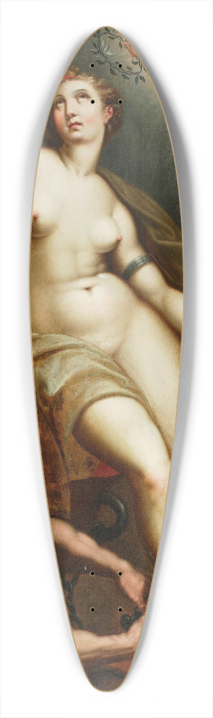 Jacob De Backer - Allegory of Christian patience with Chronos breaking the chains 39.3 inch art pintail longboard deck