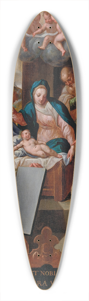 Jacob De Backer - The Adoration of the Shepherds 39.3 inch art pintail longboard deck