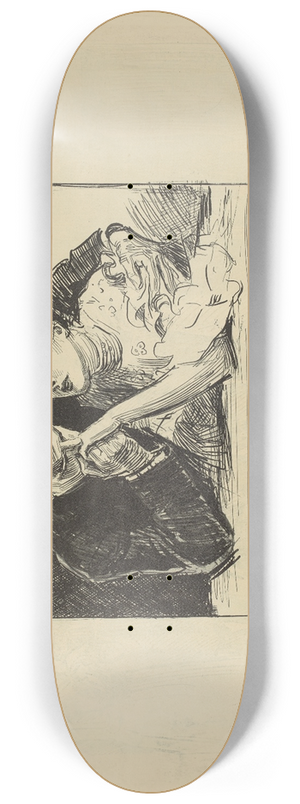 Charles Dana Gibson - Untitled 8.25 inch art skate deck