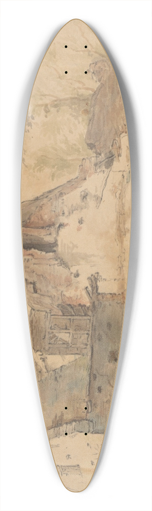 Jacob de Vos - Rune van een huis 39.3 inch art pintail longboard deck