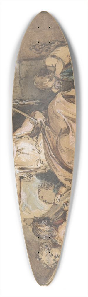 Jacob de Wit - Allegory of War andPeace 39.3 inch art pintail longboard deck