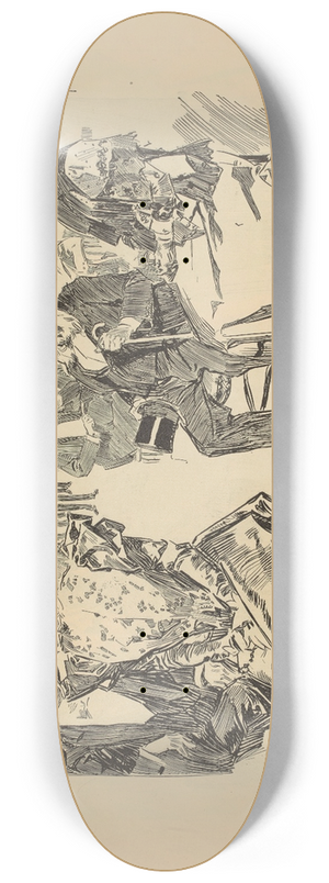 Charles Dana Gibson - Waiting for tables 8.25 inch art skate deck