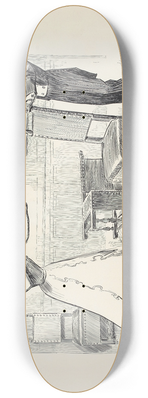 Charles Dana Gibson - Warning to noblemen 8.25 inch art skate deck Charles Dana Gibson - Warning to noblemen 8.25 inch art skate deck