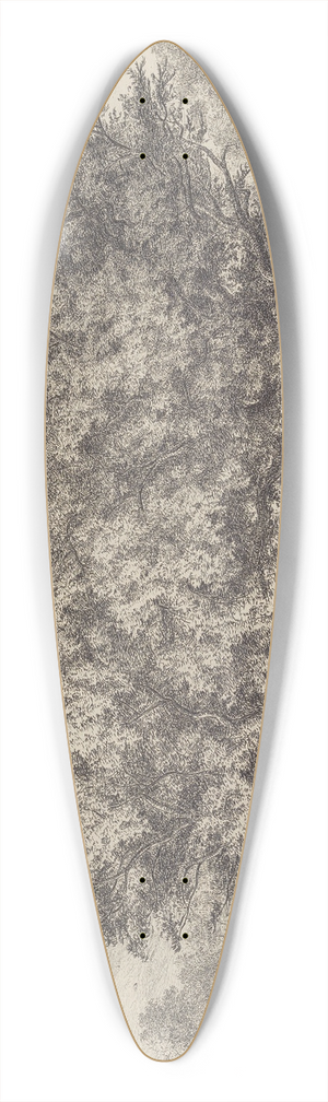 Jacob George Strutt - The Fortingal Yew 39.3 inch art pintail longboard deck