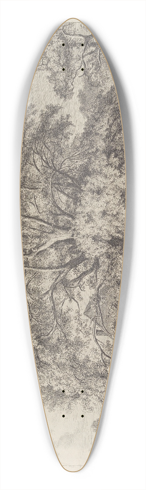 Jacob George Strutt - The Wych Elm at Bagots Mill 39.3 inch art pintail longboard deck