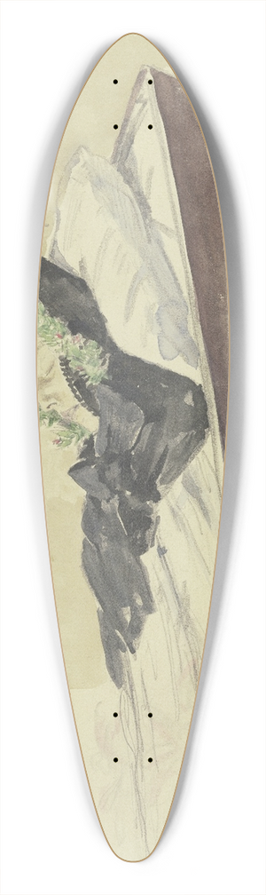 Jacob Happ - Girl in the coffin 39.3 inch art pintail longboard deck