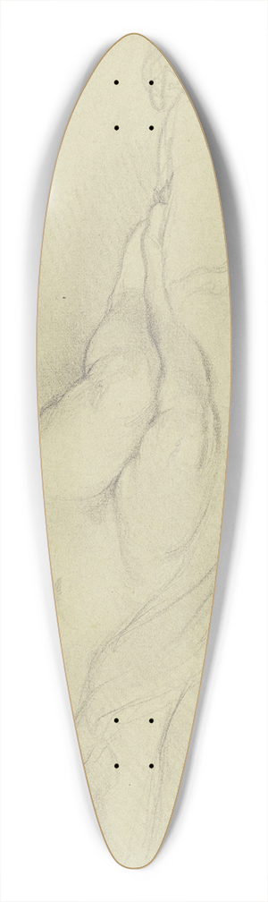 Jacob Happ - Reclining female nude 39.3 inch art pintail longboard deck Jacob Happ - Reclining female nude 39.3 inch art pintail longboard deck