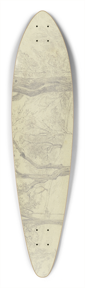 Jacob Happ - Tree meadow 39.3 inch art pintail longboard deck