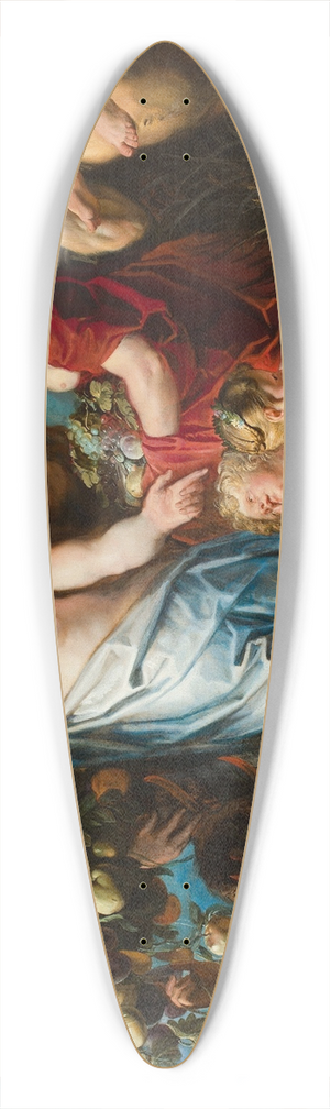 Jacob Jordaens - An Allegory of Fruitfulness 39.3 inch art pintail longboard deck