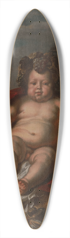 Jacob Jordaens - Bacchus as a child 39.3 inch art pintail longboard deck