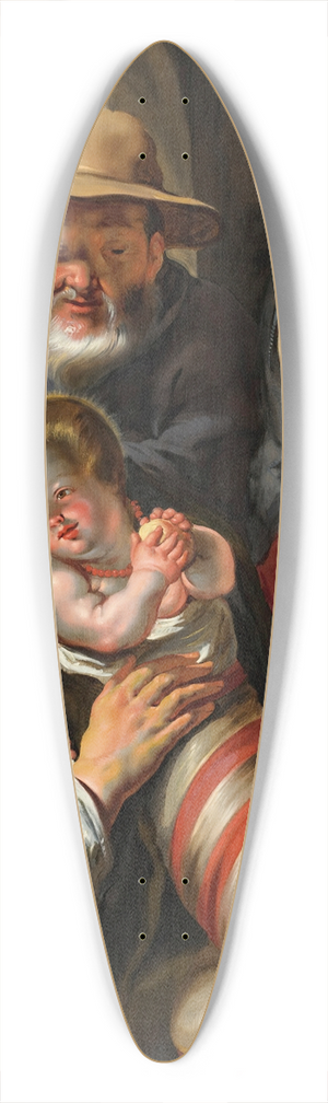 Jacob Jordaens - Holy Family with St. Anne 39.3 inch art pintail longboard deck
