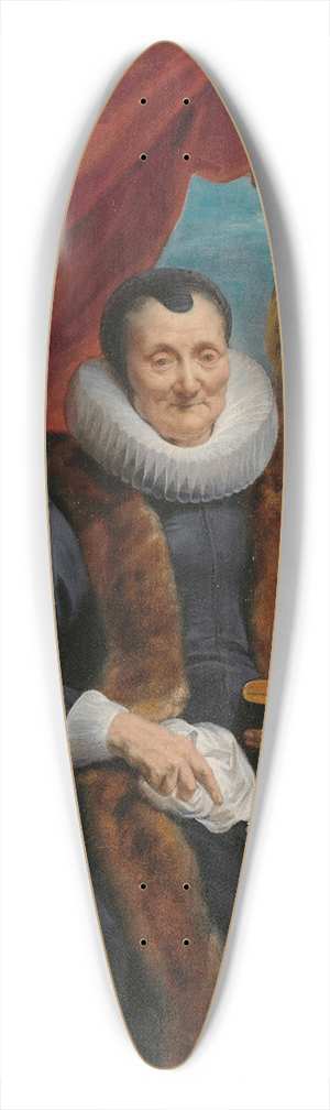 Jacob Jordaens - Portrait of Magdalena de Cuyper 39.3 inch art pintail longboard deck