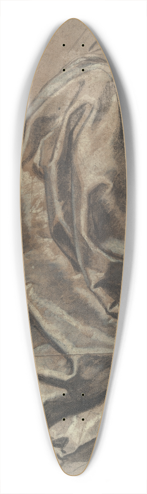Jacob Jordaens - Study ofdrapery 39.3 inch art pintail longboard deck