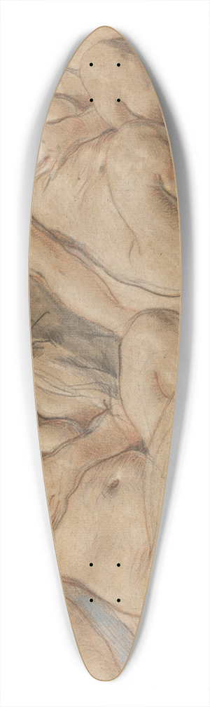 Jacob Jordaens - Susannah Crouching 39.3 inch art pintail longboard deck