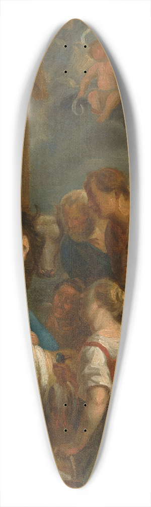 Jacob Jordaens - The Adoration of the Shepherds 39.3 inch art pintail longboard deck